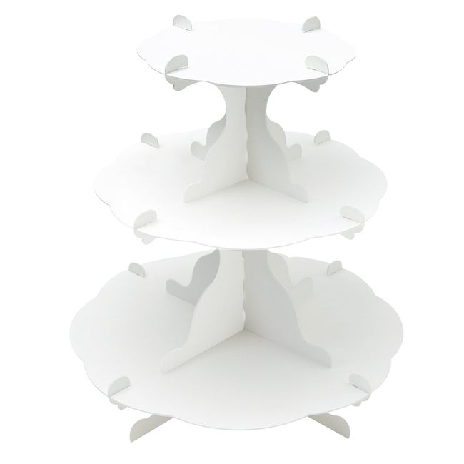 Hawks The Product Assembly Style 3 Tier Table, White, 44 – 5820