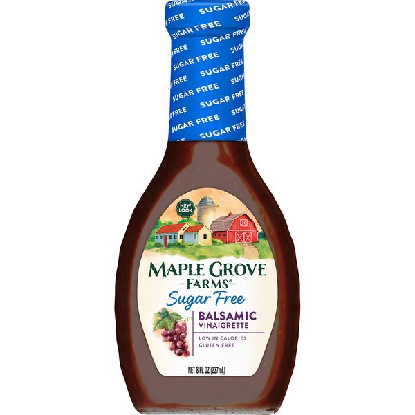 Maple Grove Farms Sugar Free Salad Dressing, Balsamic Vinaigrette, 8 Ounce (Pack of 12)