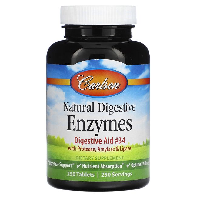 Natural Digestive Enzymes, 250 Tablets