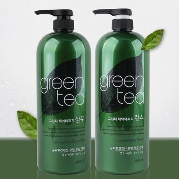 Moisturizing green tea water intensive care hair moisturizing strengthening shampoo and conditioner set