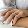 Silverly Women's 925 Sterling Silver Multi-Ball Beaded Thin Band Simple Stackable Ring