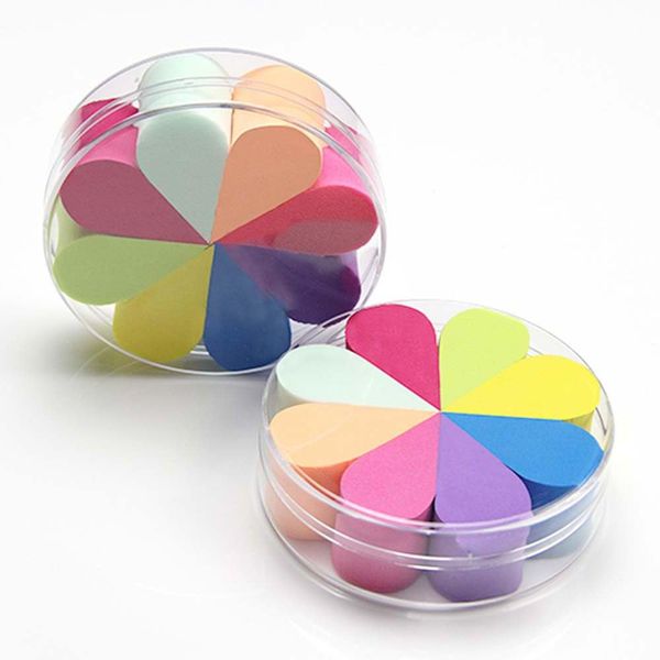 16 Makeup Sponges, Petal Sponge, Fluffy Beauty of Petals, Wedgy Sponge Face Paint Sponge, Flexible, Petal-like, Repeated Usable Face Towel, Wet and Dry Rainbow Flower Shaped Cream Powder, Whole Foundation