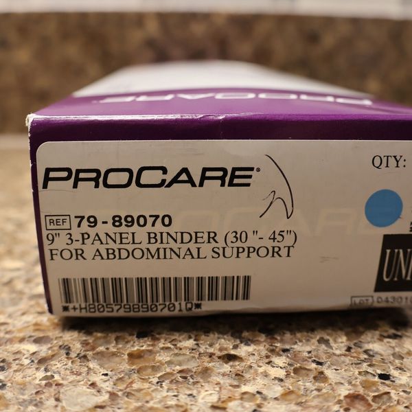 ProCare, Abdominal Support Binder, 9" 3-Panel Binder (30”-45") New Ref: 79-89070