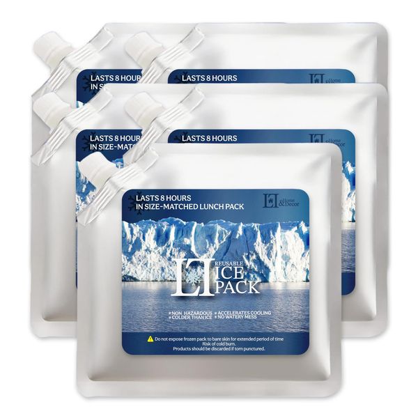 LL Home and Decor Ice Packs for Coolers (5 Pack)