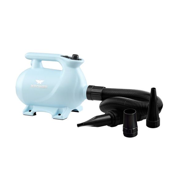 XPOWER B-123 High Velocity Pet Dryer 2 stage heat settings variable speed-Blue