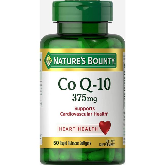 Co Q-10 375 mg Support Cardiovascular Health 60 by Nature's Bounty  Made in USA