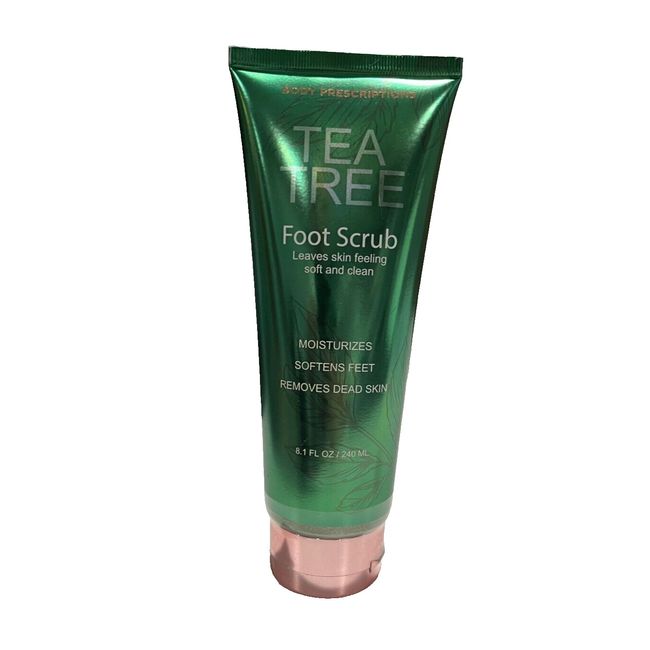 1 BODY PRESCRIPTIONS TEA TREE FOOT SCRUB 8.1 FL OZ NEW AND SEALED EXP 08/2025