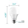 6 Pack Dimmable 3000K Soft White A19 LED Light Bulbs 800 Lumens Energy Efficient