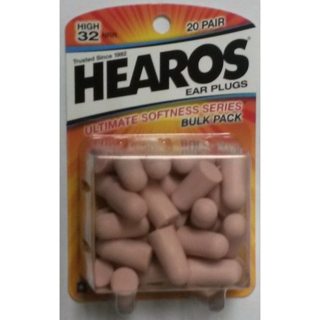 RARE! OLD DESIGN! HEAROS Ultimate Softness, 20 pairs, 32 NNR., Ear plugs, #2525