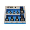 Laser 6725 Low Profile Spline Socket Bit Set, Silver, 1/4"D, 3/8"D, 1/2"D, 9pc