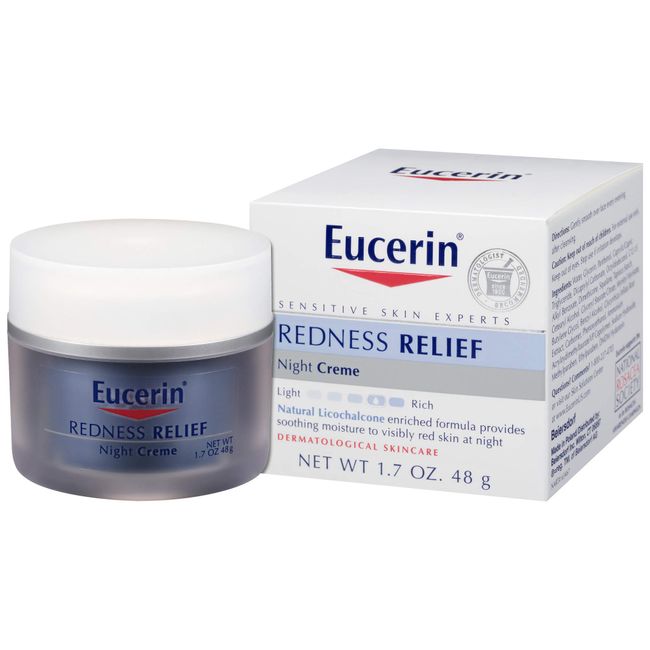 Eucerin Sensitive Skin Redness Relief Soothing Night Creme 1.7 Ounce