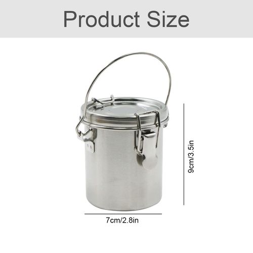 Oil Painting Paint Brush Tub with Lid - Stainless Steel Brush Cleaner Portable Leak-proof Artist Brush Cleaner with Handle Filter Sieve Double-Walled Acrylic Paint Cleaning Tank for Painting (Pack of