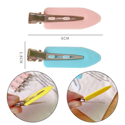 Teegxddy 20 Pcs Hair Clips No Ruffle Makeup Hair Clips for Hairdresser Finger Fringe Wave 5 Colors