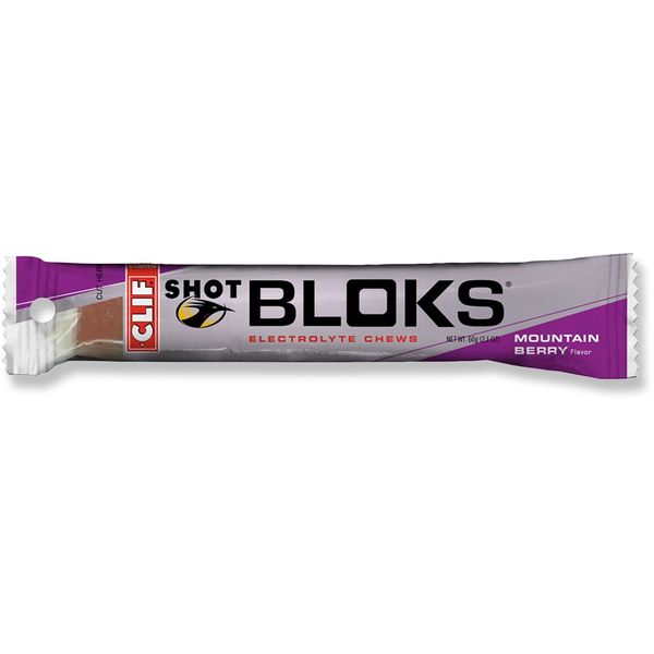 Clif Bar Shot Bloks, Mountain Berry - 60g (18/Box),2.11 Ounce (Pack of 18)