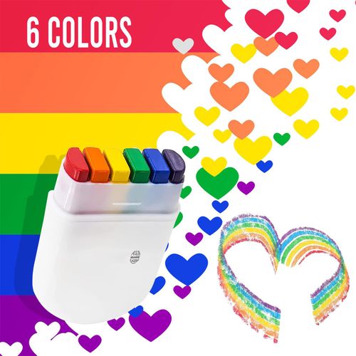 Face Painting 6 Colori Pittura Viso Arcobaleno, Stick Trucco Bandiera Arcobaleno, Pastelli Trucco Viso Arcobaleno, Trucco Viso e Corpo per Festival Eventi Celebrazioni Feste Halloween Costumi Cosplay