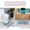 100% Cotton Gradiation Collection Machine Washable 3-Pcs Set with Runner, Blue