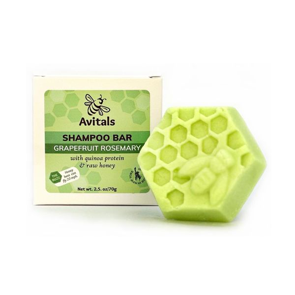 Grapefruit & Rosemary Shampoo Bar with Quinoa Protein & Raw Honey