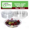 64oz Clear Plastic Disposable Salad Bowls with Lids 100pcs