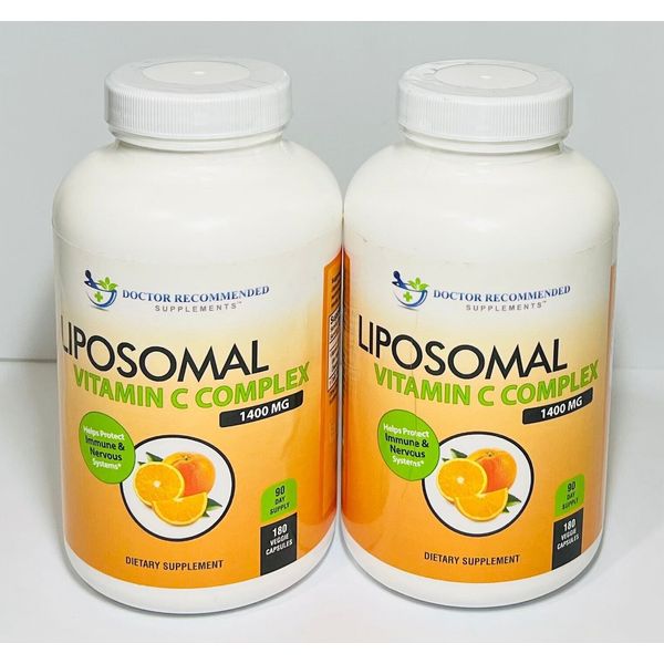 Liposomal Vitamin C Complex 1400 MG 180 Veggie caps✅TWO PACK