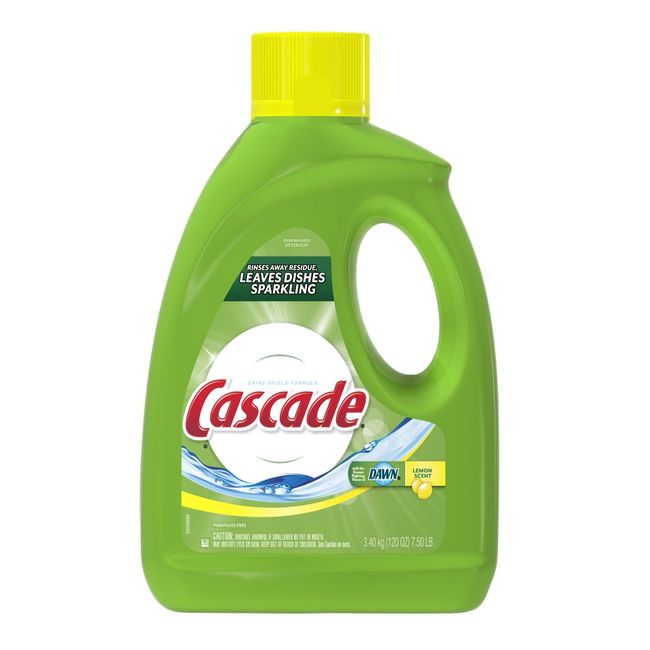 Cascade Gel Dishwasher Detergent, Lemon Scent, 120-ounce