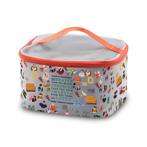 PXTIDY Comedy Tv Show Merchandise Friend Travel Makeup Case Friend Tv Show Central Park Print Waterproof Cosmetic Bag