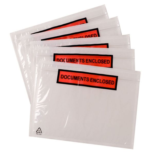 1000 x A6 Self Adhesive Documents Enclosed Wallets New Printed