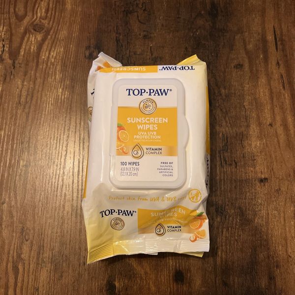 Top Paw Sunscreen Pet Wipes UVA UVB New Grooming Wipes Animal Hair Skin Wipes