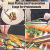 6" Chef's Garnishing Angled Tongs Food Presentation/P