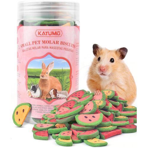 KATUMO Rabbit Chew Toys, 200g / 7oz Mixed Natural Timothy Hay Beet Pumpkin Carrot Chew Toys and Treats for Hamster, Chinchilla, Guinea Pig, Rabbit, Small Animals Molar Snacks