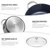Induction Cookware Set 6-Piece, Stackable Kitchen Cooking Pots Set, 6Qt 4.8Qt &