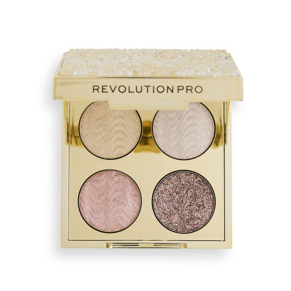 Revolution Pro, Eye Quad Gold Crystal Palette, 4 tonalità, 3,2g