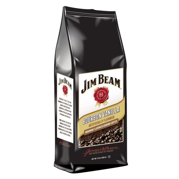 Jim Beam Bourbon Vanilla Bourbon Flavored Ground Coffee - 12 Ounce Bag