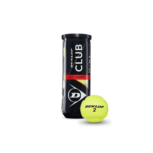 Dunlop Tennisball Club All Court - für Sand, Hartplatz und Rasen (1x3er Dose)