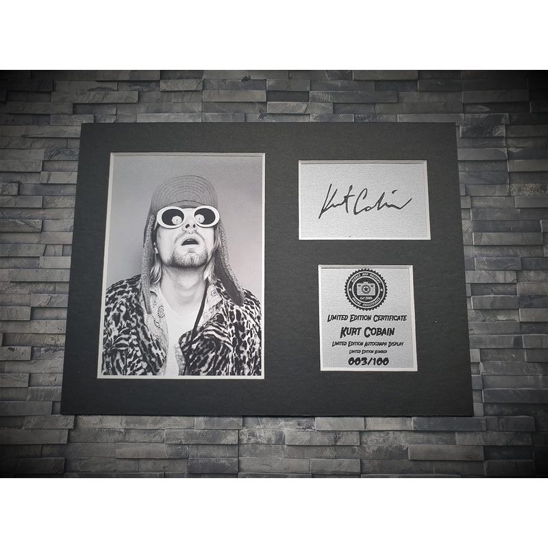 Havoc Kurt Cobain Limited Edition Signed Autograph Display - Mounted ...