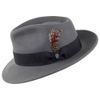 Jaxon & James Crushable C-Crown Wool Felt Fedora Hat - Grey S