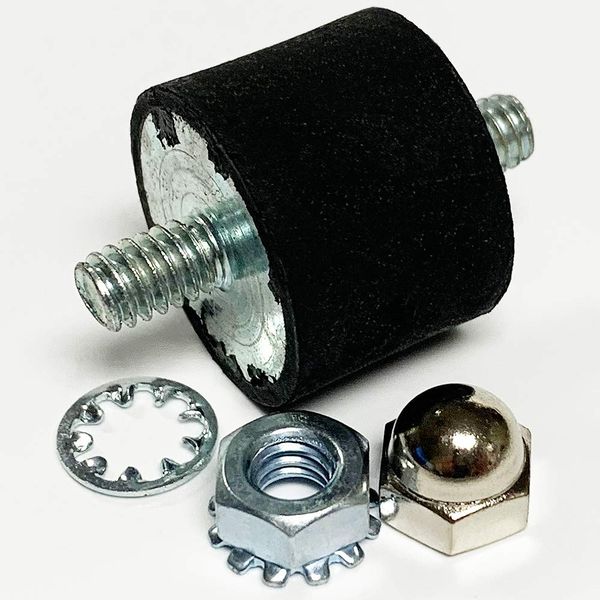 Murphy by Enovation Controls CM x 3/8" Shockmount Assembly, 1 Count, Black, Panel Mount, 1-way, Normally Open, Push Button, IP54