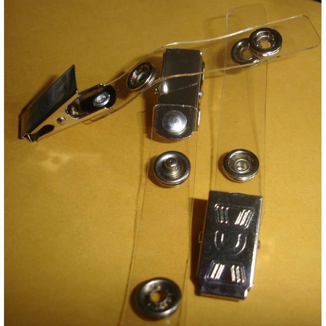 4 Lot: KEY-ID-BADGE-REEL snap strap badge holder Metal Clip YOU GET Four (4)!