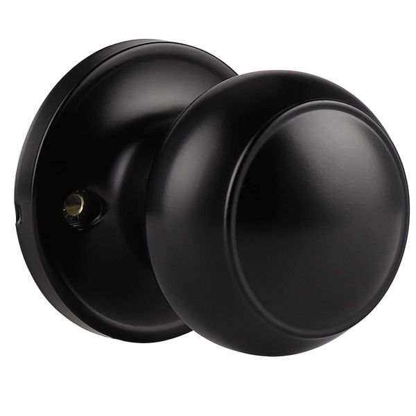 Probrico Black Dummy Door Knobs, Internal Door Knobs, Single Side Dummy Door Knobs(No Latch), 1 Pack