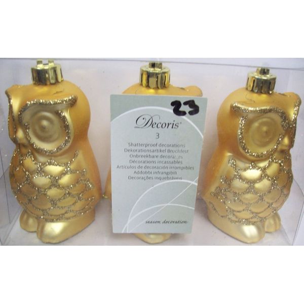 Gold Owl Baubles