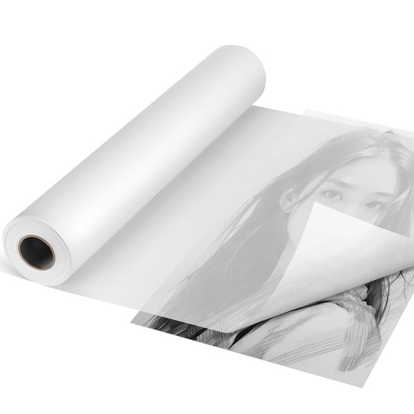 50m x 30cm Transparentpapier Rolle, 26g/m² Seidenpapier Skizzenrolle, Tracing Paper für Zeichnen, Skizzieren, Schnittmusterpapier, Architektenpapier, Malpapier Rolle für Verpacken und Ostergeschenke