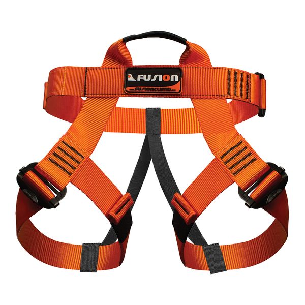 Rock Climbing Harness - Fusion Climb® - (5,000 LBS Rated) Professional Half Body Harness for Mountaineering, Tree Climbing, Ziplining, Rock Climbing, Rappelling - Heavy Duty Half Body Harness