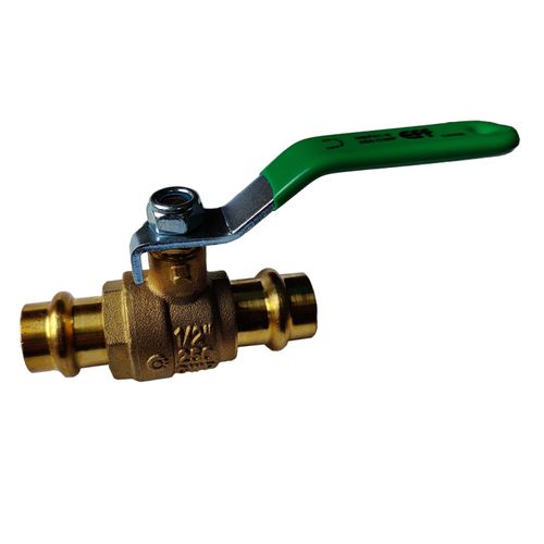 10 Pieces 1/2" Press Ball Valve, Lead Free Brass, Full Port