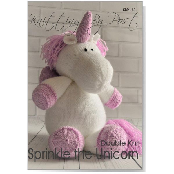 Knitting by Post Knitting Pattern Sprinkle The Unicorn Soft Toy from