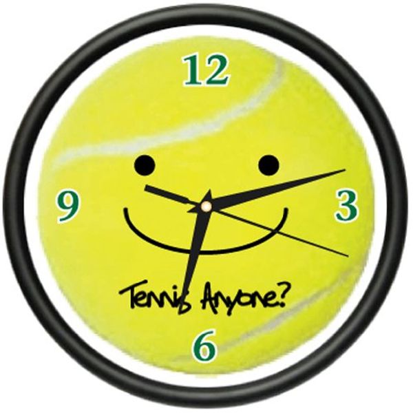 Tennis Wall Clock Player Racquet Ball Team Decor Gift