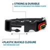 Buckle-Down 13-18" Maze Lines Black/Rasta Plastic Clip Collar, Wide Small