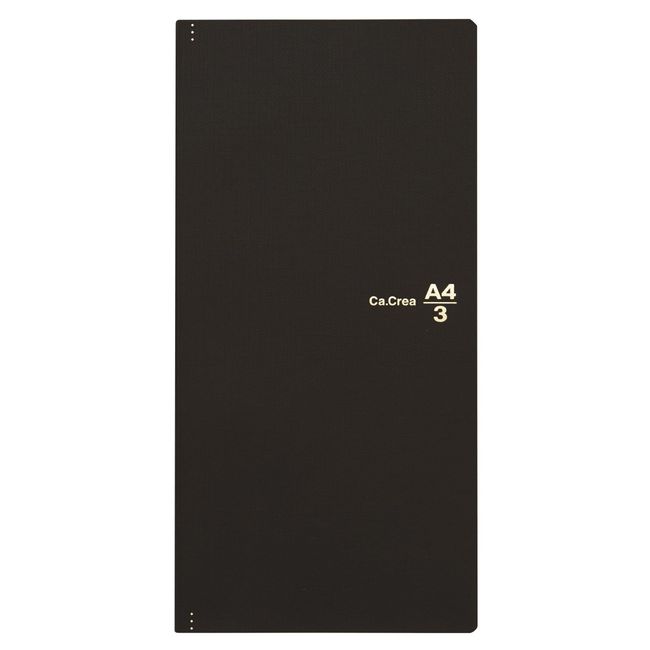 Plus Notebook Ca.Crea A4 × 1 / 3 Premium Cloth, black matte