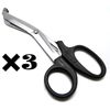 3× EMT Utility Black Scissors 5.5" Paramedic First Aid Universal Shears Tools