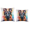 German Shepherd Colorful Watercolor Graphic Throw Pillow