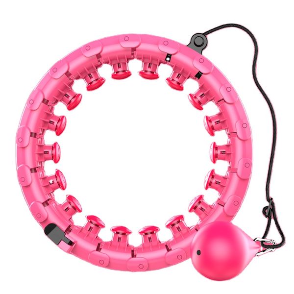 Health Tree Smart Diet Hula Hoop Belly Acupressure Indoor Exercise, Smart Hula Hoop_Pink