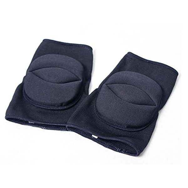 1 Pair Knee Pads For Dance Gym All Sports Black Protector Pads - Size: S and M (M)